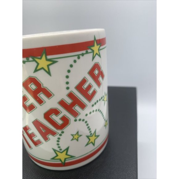 "Super Teacher" Coffee Mug by Amscan Vintage 1990s Stars - Picture 2 of 6